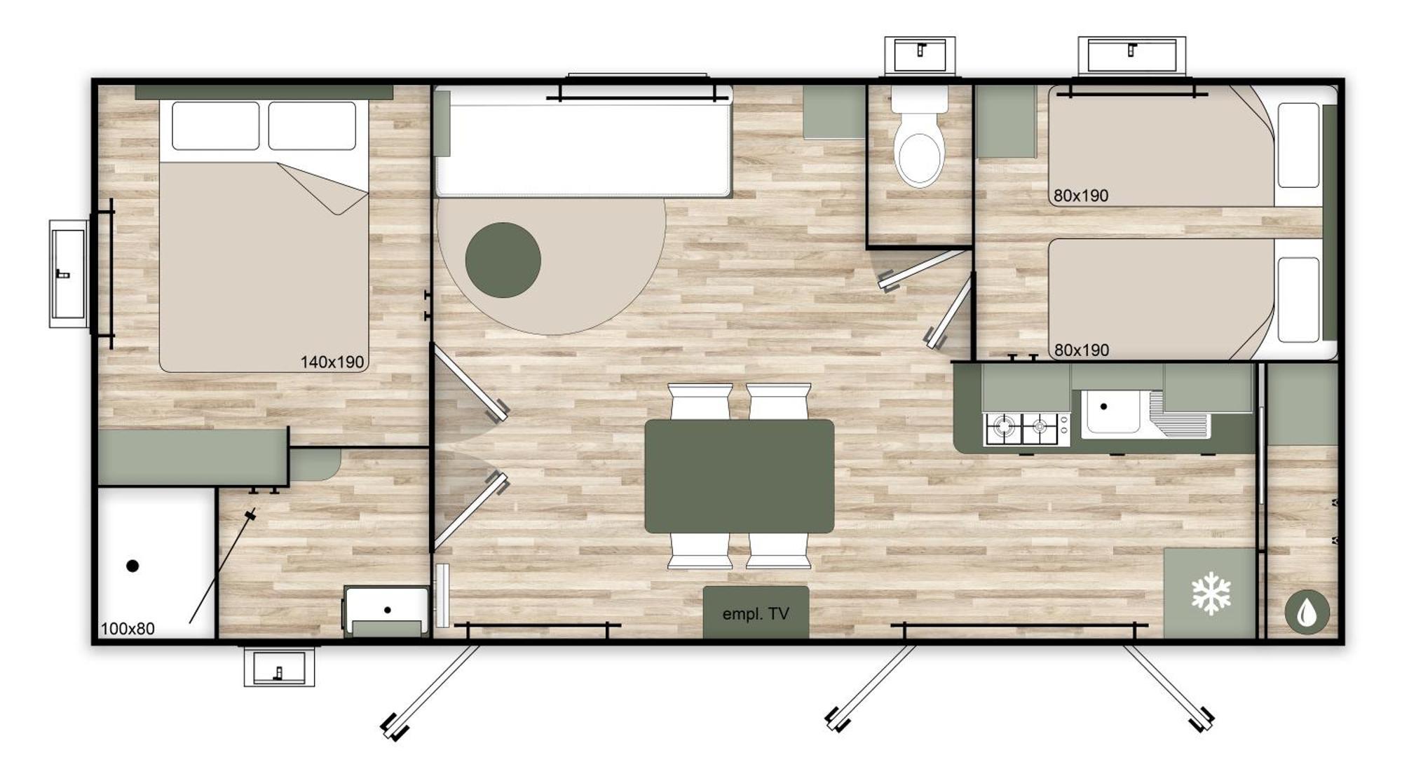 Camping Le Clos Des Pins ลุงวิลล์-ซัวร์-แมร์ ภายนอก รูปภาพ